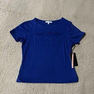 🖤 Iris Blue Fitted Crop Top Short Sleeve T-Shirt🖤